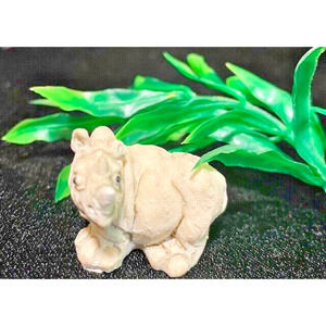 Miniature Figurine Rhinoceros Detailed Resin Rhino Collectible Decor